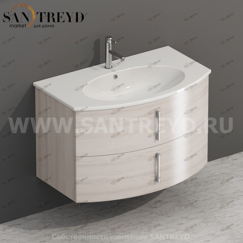 MDMC80Y6063 Тумба с двумя ящиками 78 см бежевая Globo 4ALL Италия Ceramica Globo