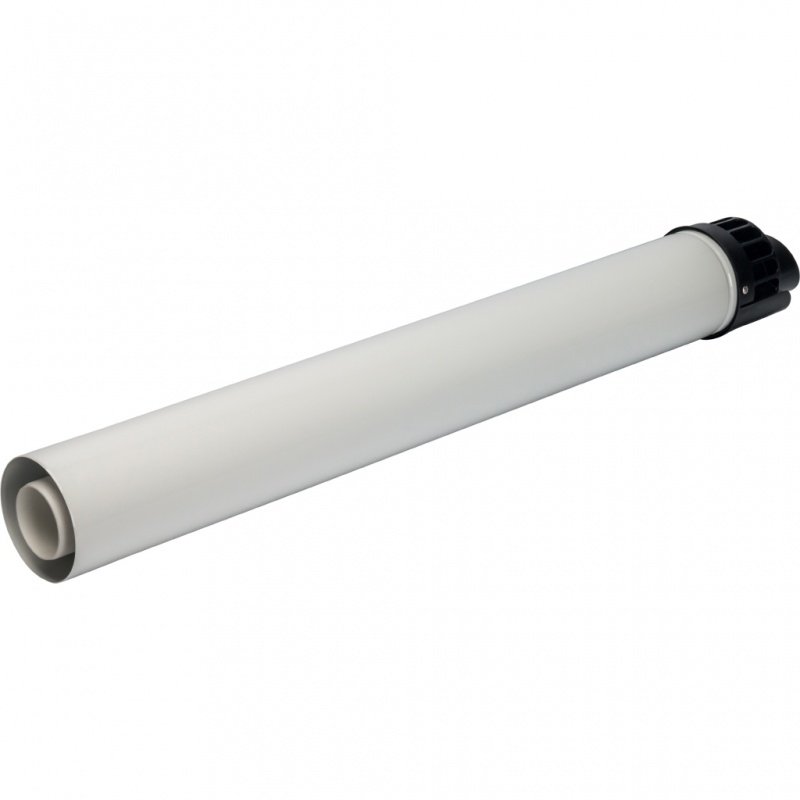 Труба дымохода STOUT коаксиальная ПП 60/100  854 мм с проходом через стену и оконечником SCA8610010854 - Вид №1