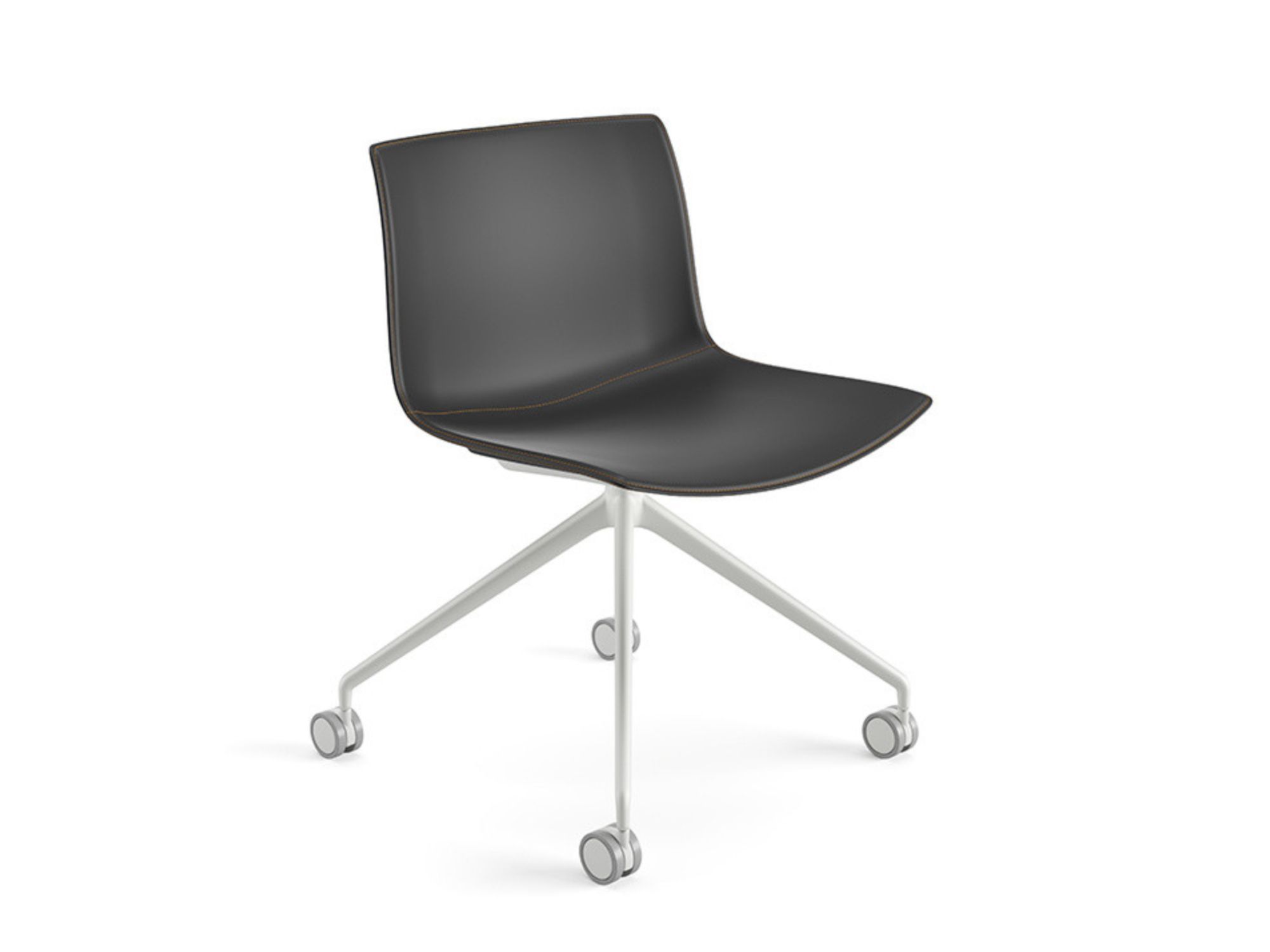 Кожаный стул с колесами Arper Catifa 53 ARCH-00044979 - Вид №1