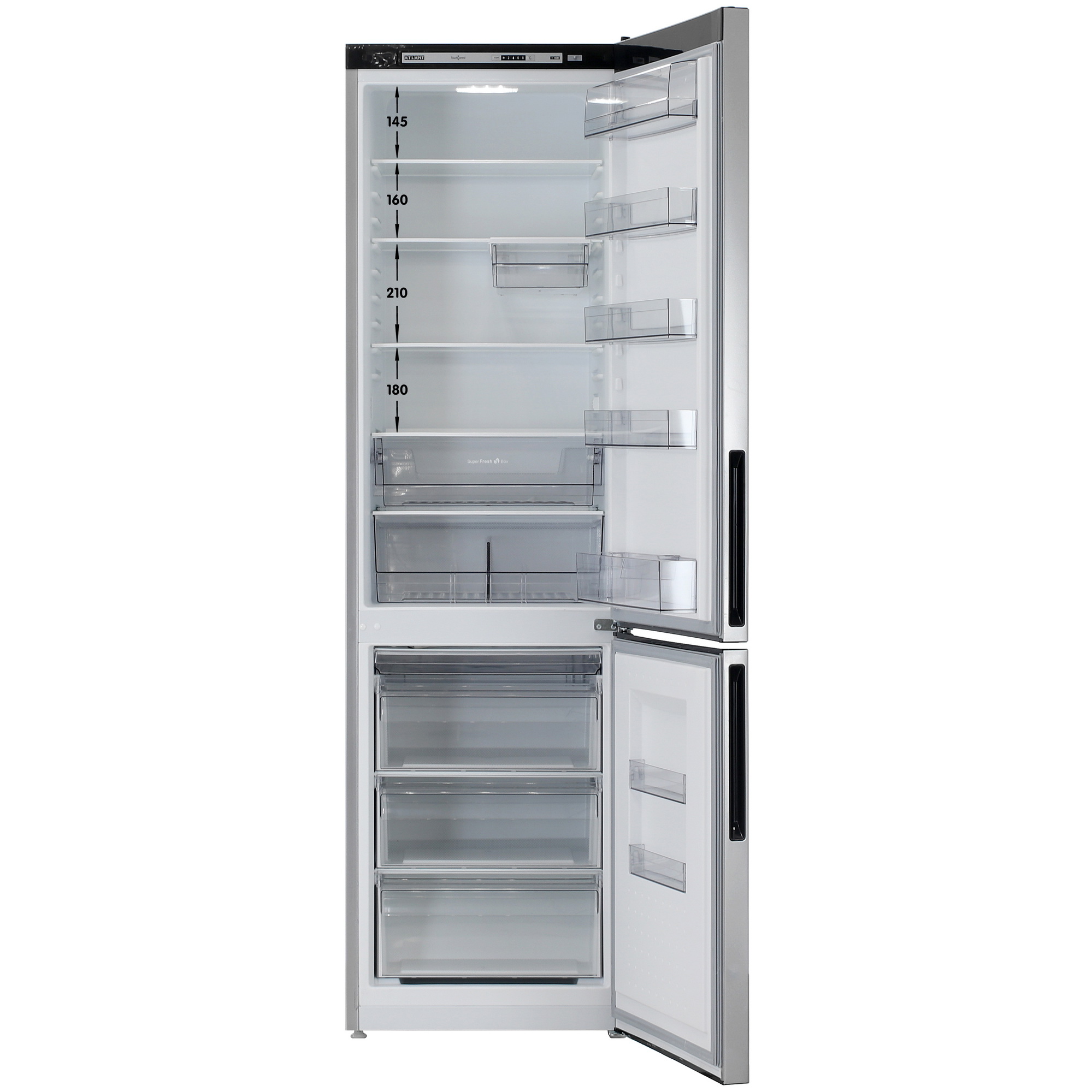 9031709 Холодильник с морозильником   ATLANT ХМ-4626-181 серебристый STDN-0071638 - Вид №1