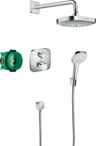 27294000 Croma Select E Душевая система скрытого монтажа с термостатом Ecostat E Hansgrohe