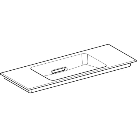 500.391.01.3 Встраиваемая раковина Geberit ONE горизонтальный выпуск, с укороченным вылетом Geberit  - Вид №14