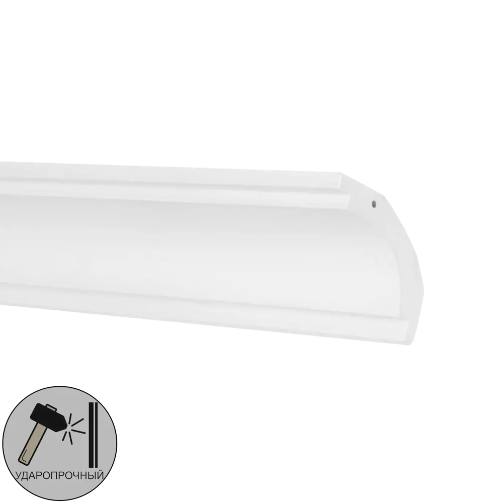 Плинтус потолочный полиуретан ударопрочный Decomaster DP16 белый 55х68х2000 мм STLM-2038557