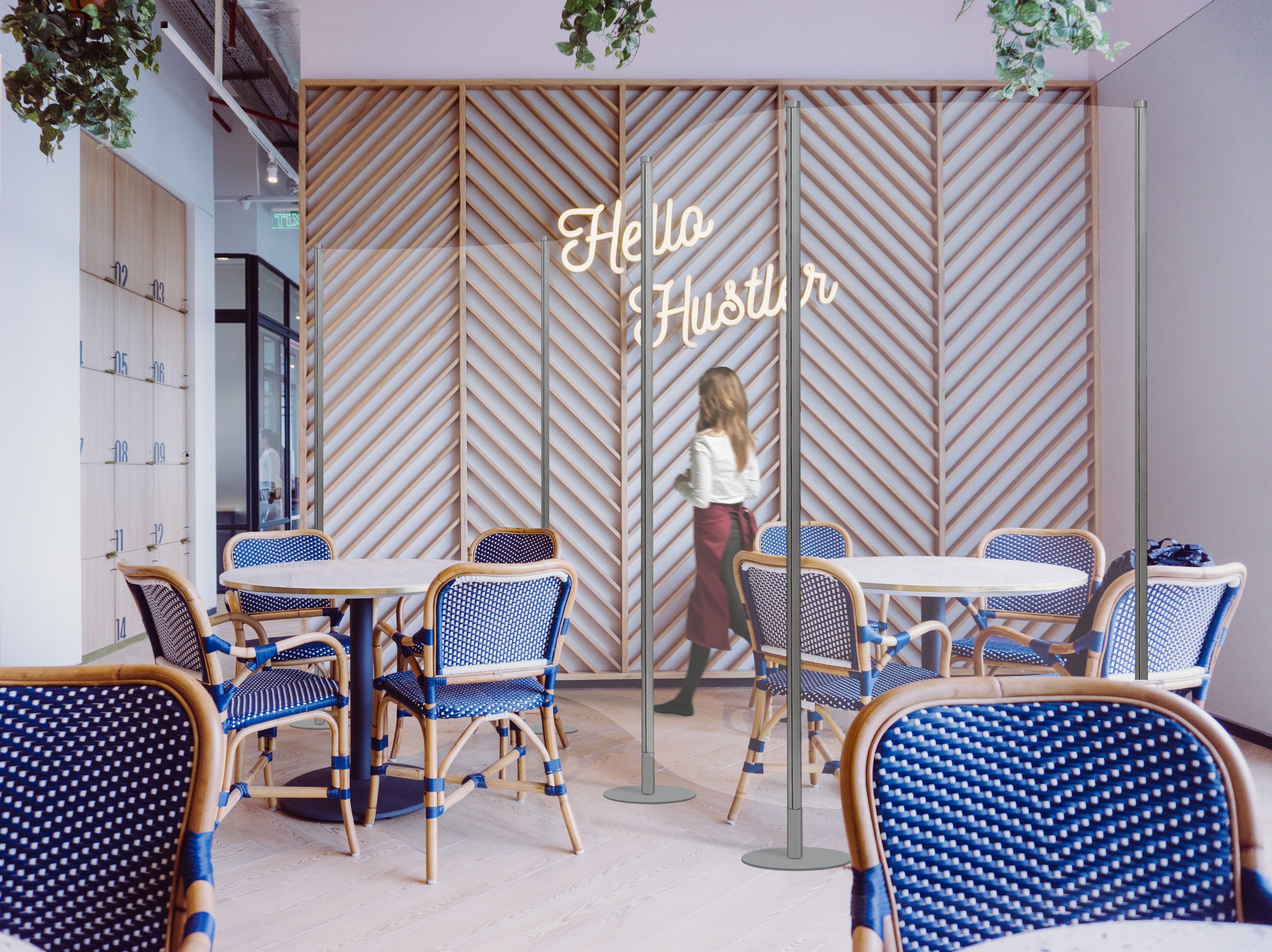 Поликарбонат отдельно стоящий офис перегородка Slalom система разделов ARCH-00045804