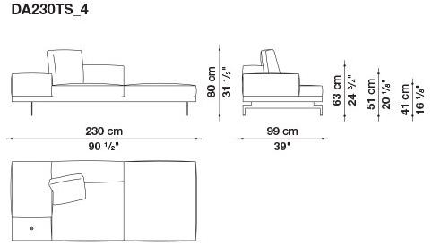 B&B Italia 3-х местный тканевый диван Dock sun-id-1376507 - Вид №125