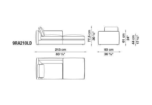 Угловой диван из ткани B&B Italia Ричард ARCH-00040927 - Вид №14