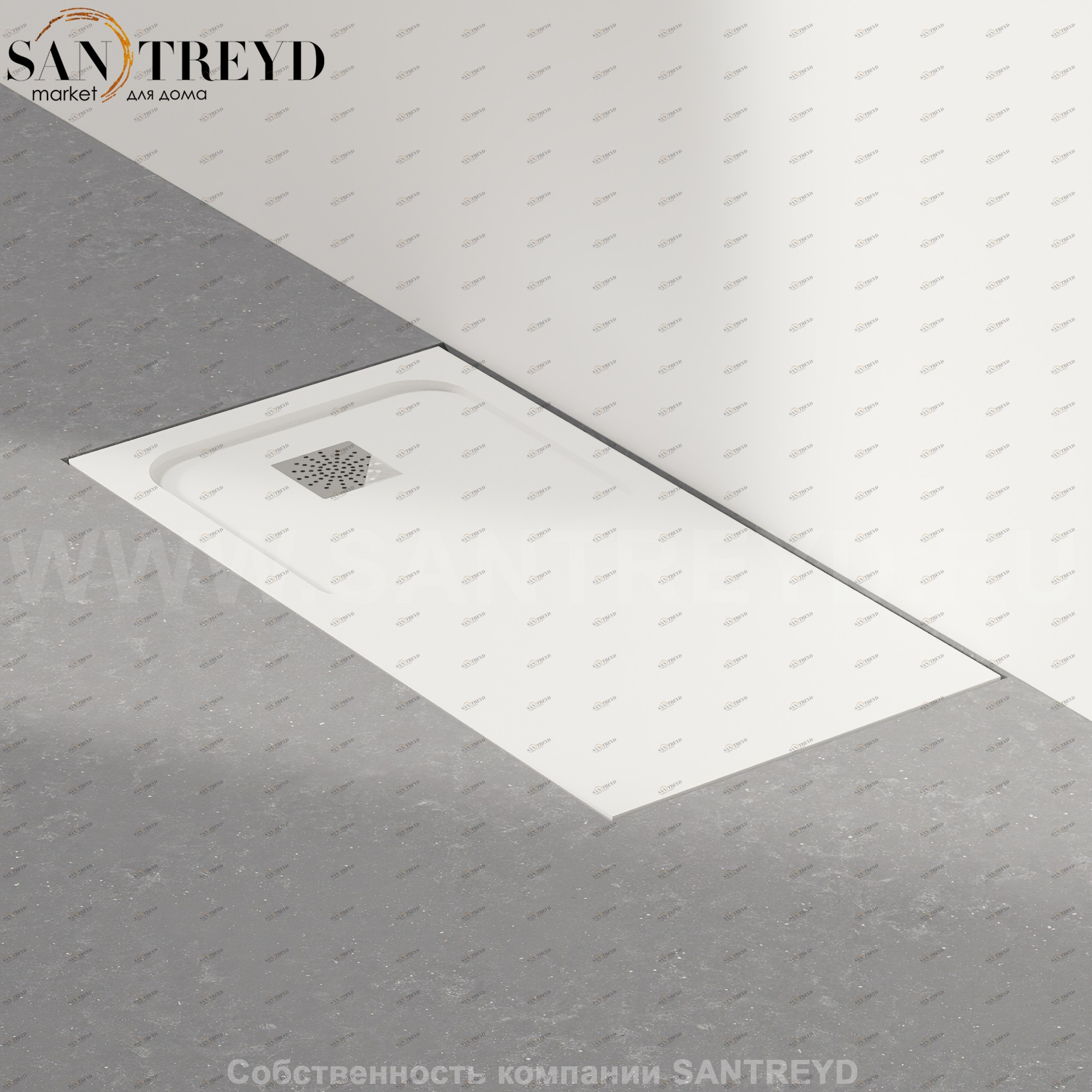 Душевой поддон PDX белый. Размеры: длина от 70 до 140 см, глубина от 70 до 90 см Agape APDX7090140QB3