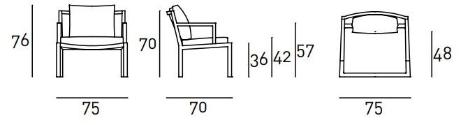 Living Divani Кресло из дуба с обивкой sun-id-1485419 - Вид №4