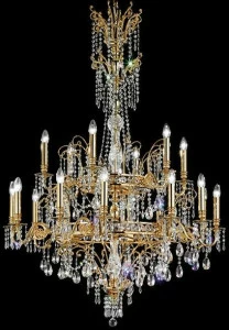 Masiero Люстра из латуни с кристаллами накаливания Impero & deco