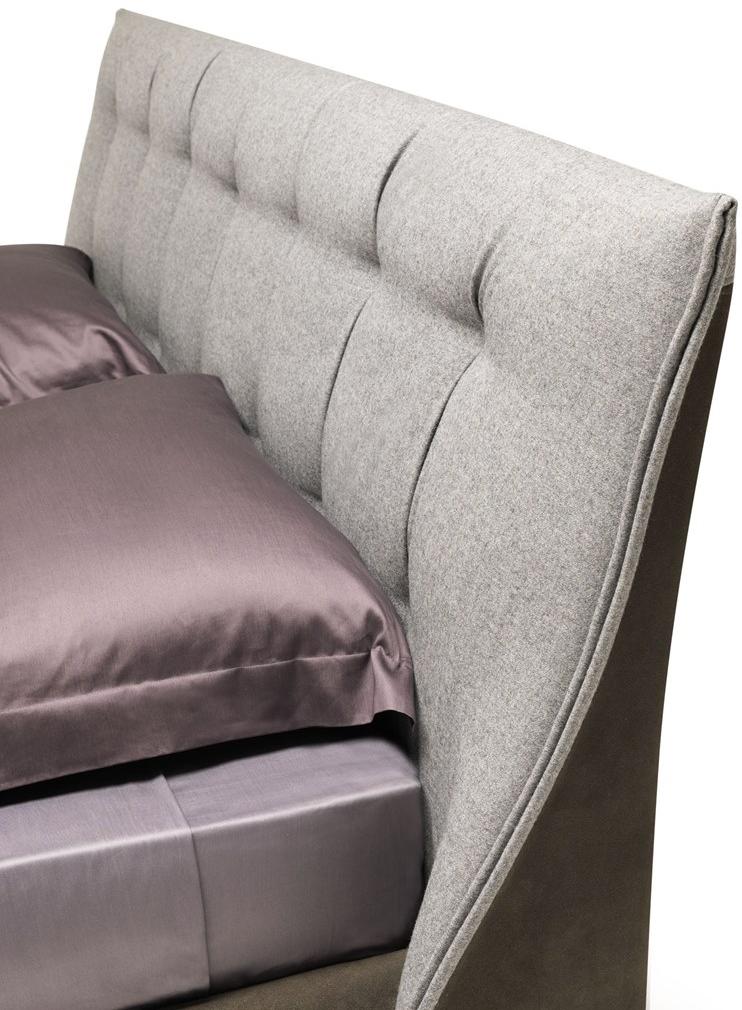 MisuraEmme Кровать из замши с тафтинговым изголовьем Misuraemme sun-id-1420324 - Вид №3