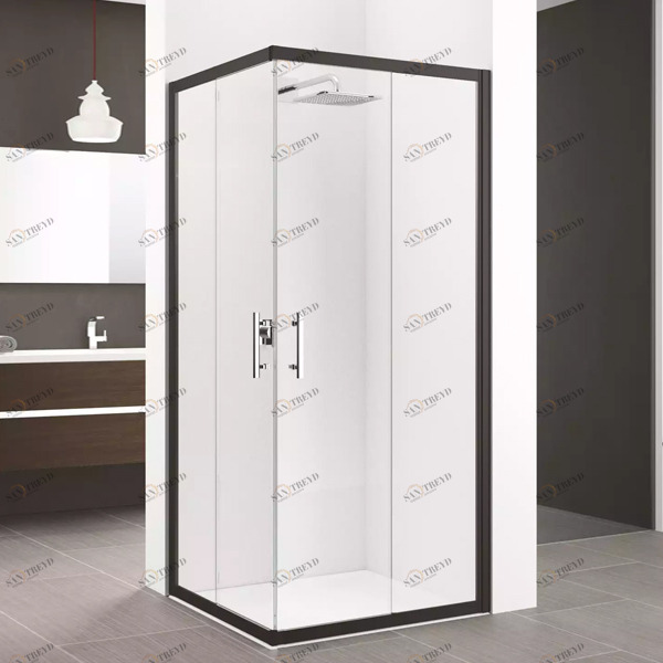 Душевой уголок 90x90 ZEPHYROS A Novellini ZEPHYROS с черным профилем ZEPHYRA87LS1HZEPHYRA87LD1H