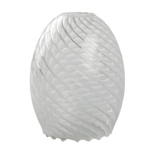 Плафон для люстры Nina Glass Эллипсоид E14 рифленый косой стеклянный