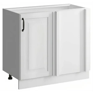 91609776 Напольный шкаф под мойку угловой Bvmebel Romeo 90x82x47 см фасад МДФ цвет белый дуб STLM-1461858