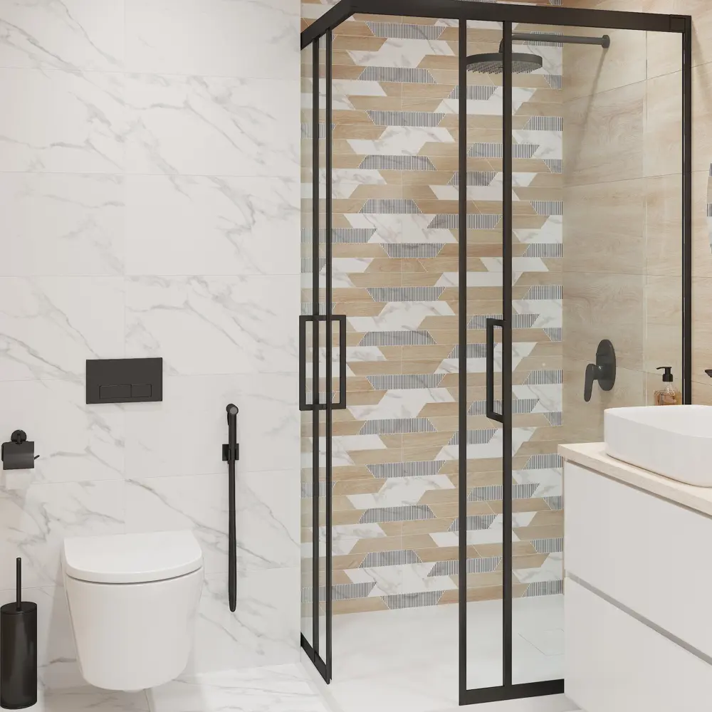 LB CERAMICS Калакатта - керамогранит с мраморным узором 30x60 см 88297614 STLM-0077484