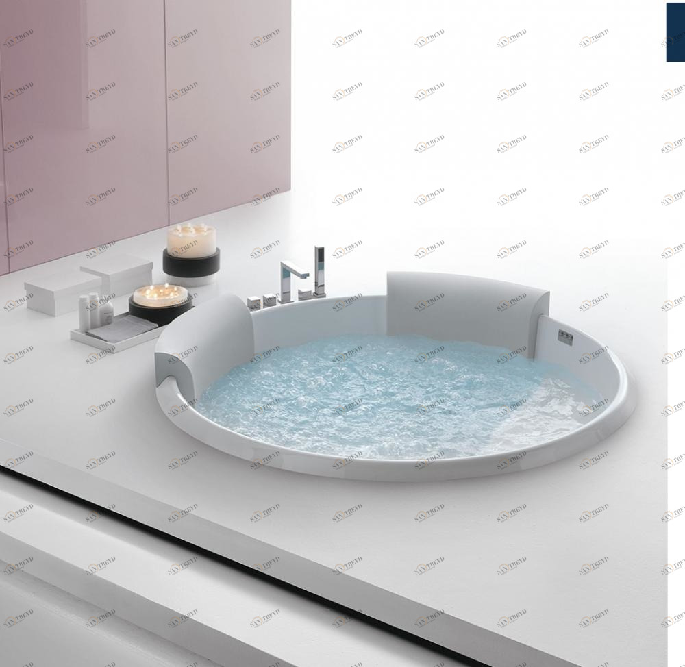 Круглая ванна встроенная Bolla 160 см с гидро и аэромассажем 2BOA1N6 Gruppo Geromin