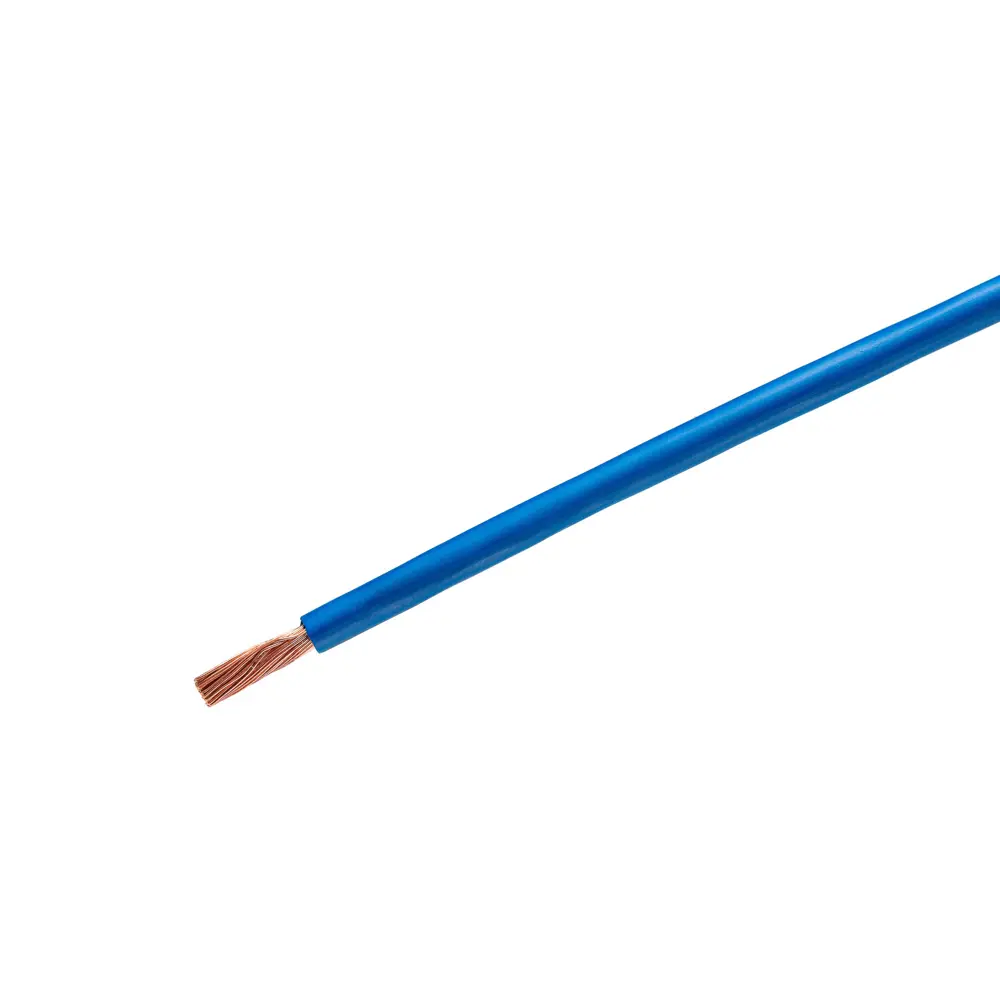 Провод Камкабель ПУГВ 1x4 мм на отрез ГОСТ цвет синий STLM-2127494