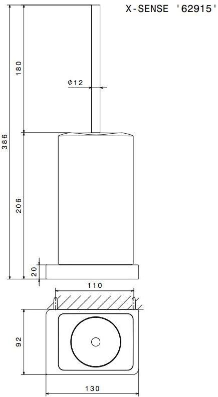 newform Ершик для унитаза настенный керамический X-sense accessories 62915 - Вид №1
