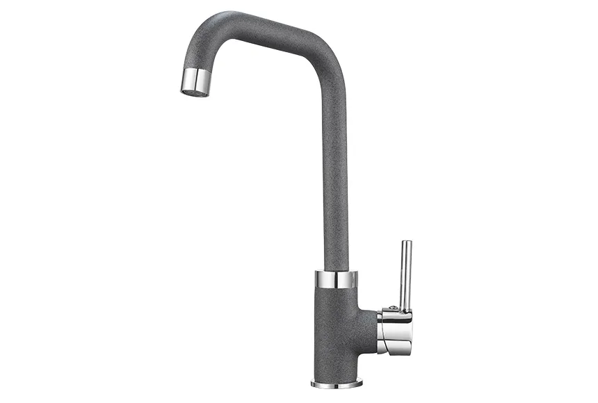 0041, ГРАФИТ (ЧЁРНО-СЕРЫЙ), СМЕСИТЕЛЬ КУХОННЫЙ GRANULA 41-ST133 - Вид №1