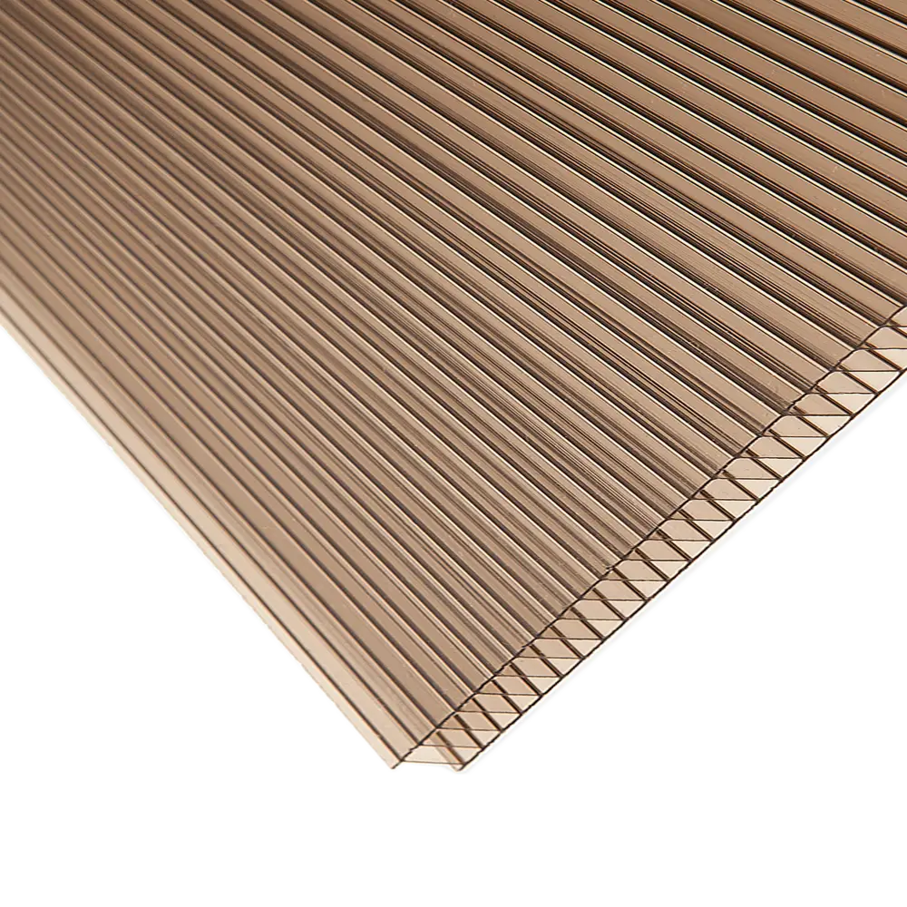 Поликарбонат сотовый 8 мм 3x2.1 м Киви бронза STLM-2104806 - Вид №1