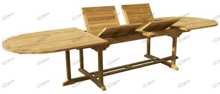 Il Giardino di Legno Садовый стол из дерева овальной формы раздвижной  440 