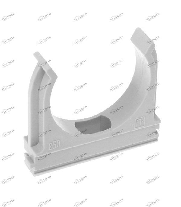 Крепеж - клипса для труб АБС-пластик D50мм Промрукав 6483