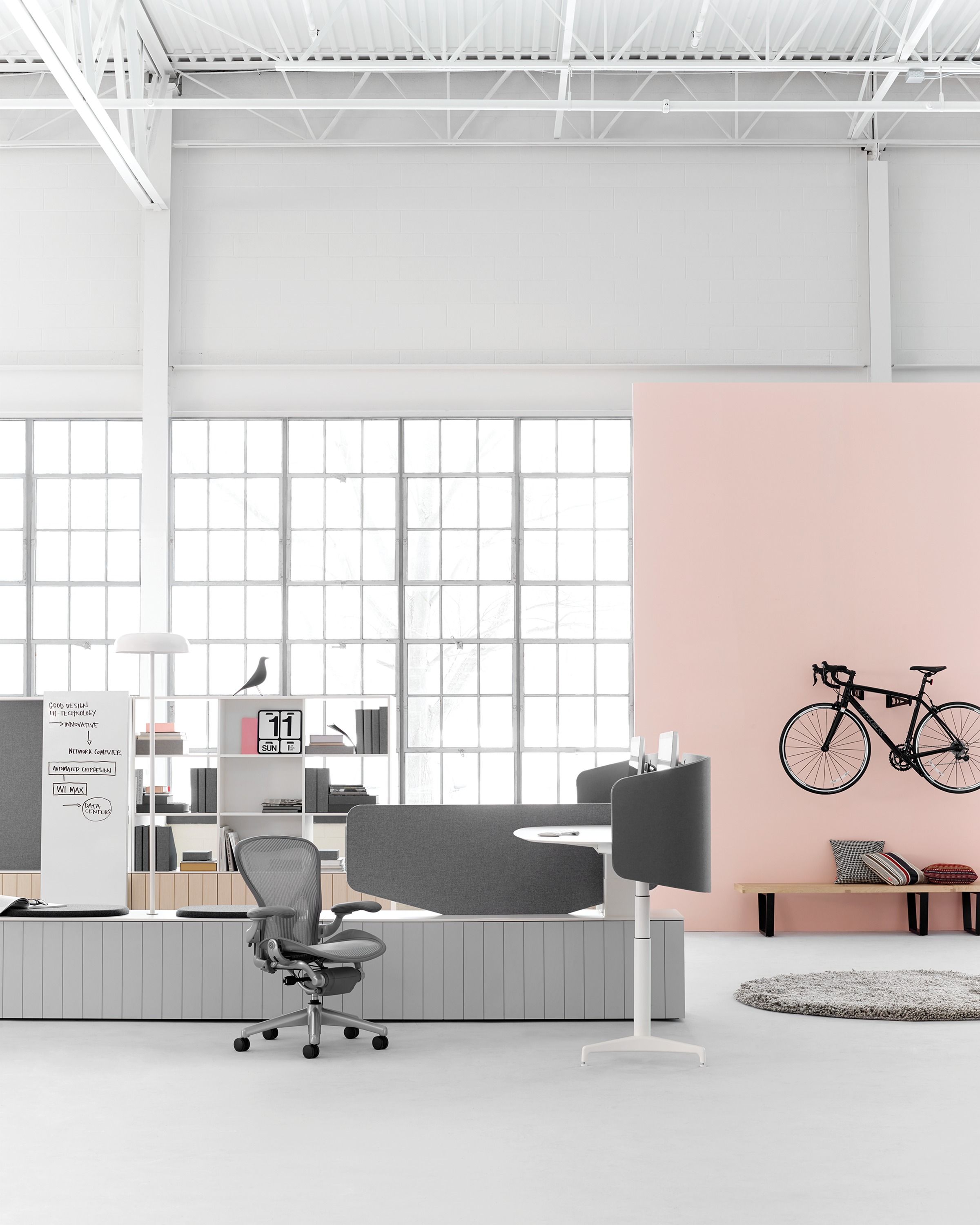 Секционный стол с регулируемой высотой и встроенной полкой Herman Miller местный ARCH-00031861 - Вид №16