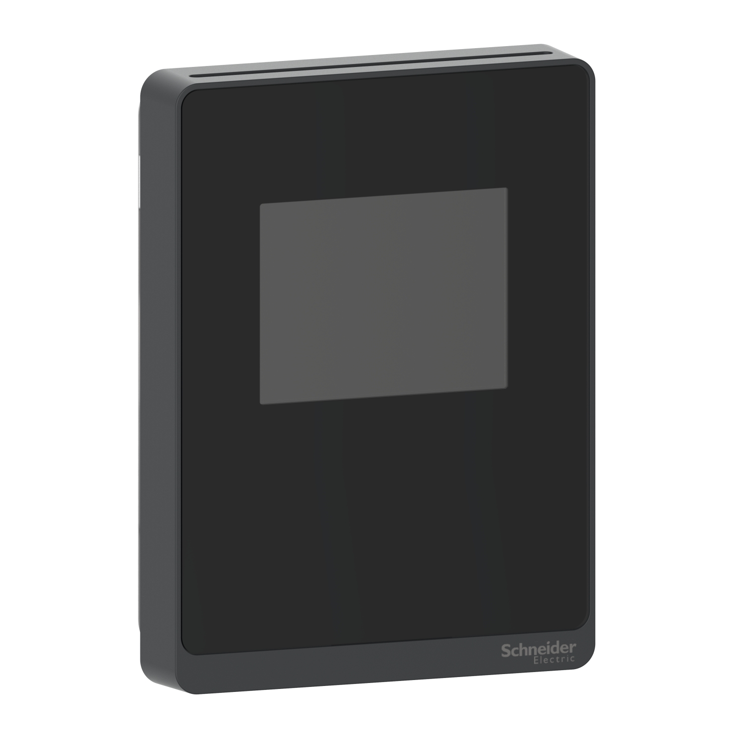 SLABTCVX "Датчик CO2 VOC температуры помещения с выходом 4-20мА/0-10В, сенсорным экраном, глянцевый черный, 24В" Schneider Electric SpaceLogic 