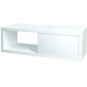 Тумба STORM, 120 см, подвесная, левая, без отверстия для установки умывальника, 1 ящик, push-to-open, белый глянец