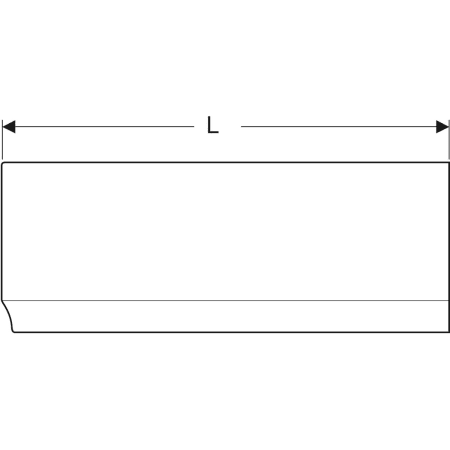 554.822.01.1 Передняя обшивка Geberit Renova для асимметричной ванны, правая Geberit  - Вид №2