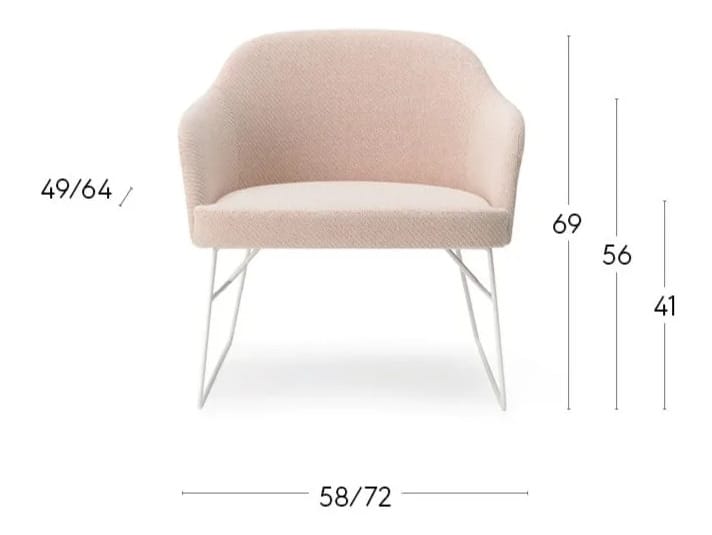 Стальной стул с подлокотниками с мягким сиденьем Billiani Spy ARCH-00033373 - Вид №2