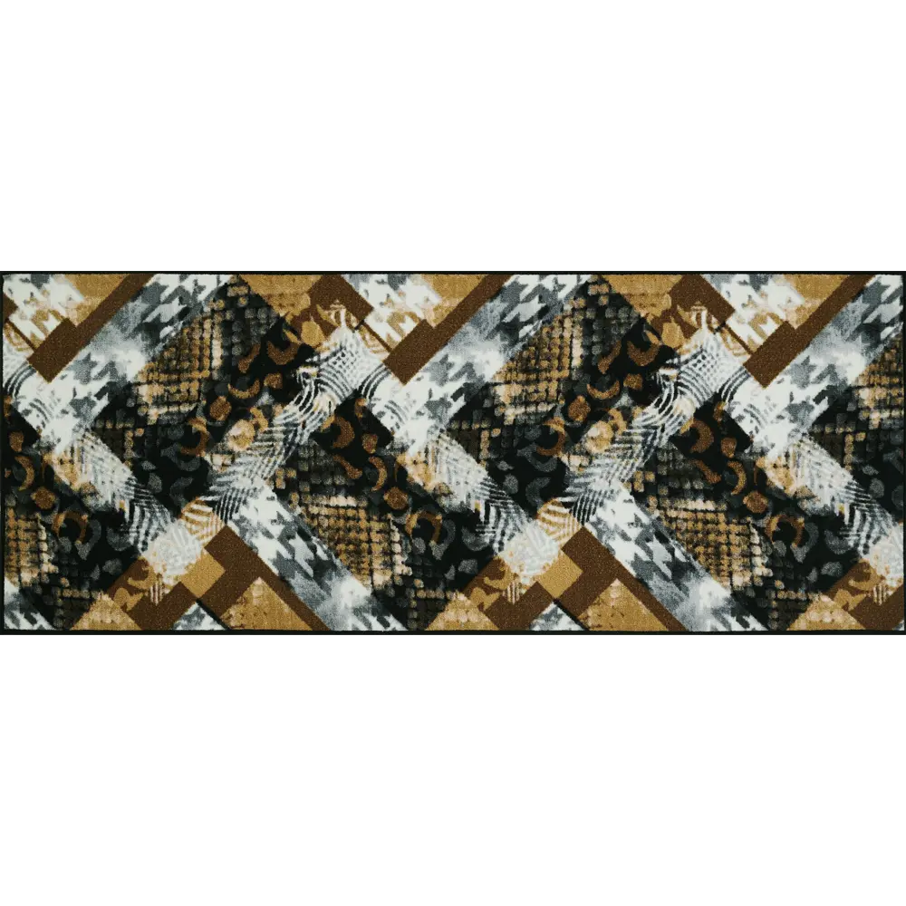 Коврик декоративный нейлон Кристалл 80x200 см цвет коричневый CTIM STLM-2205965 - Вид №1