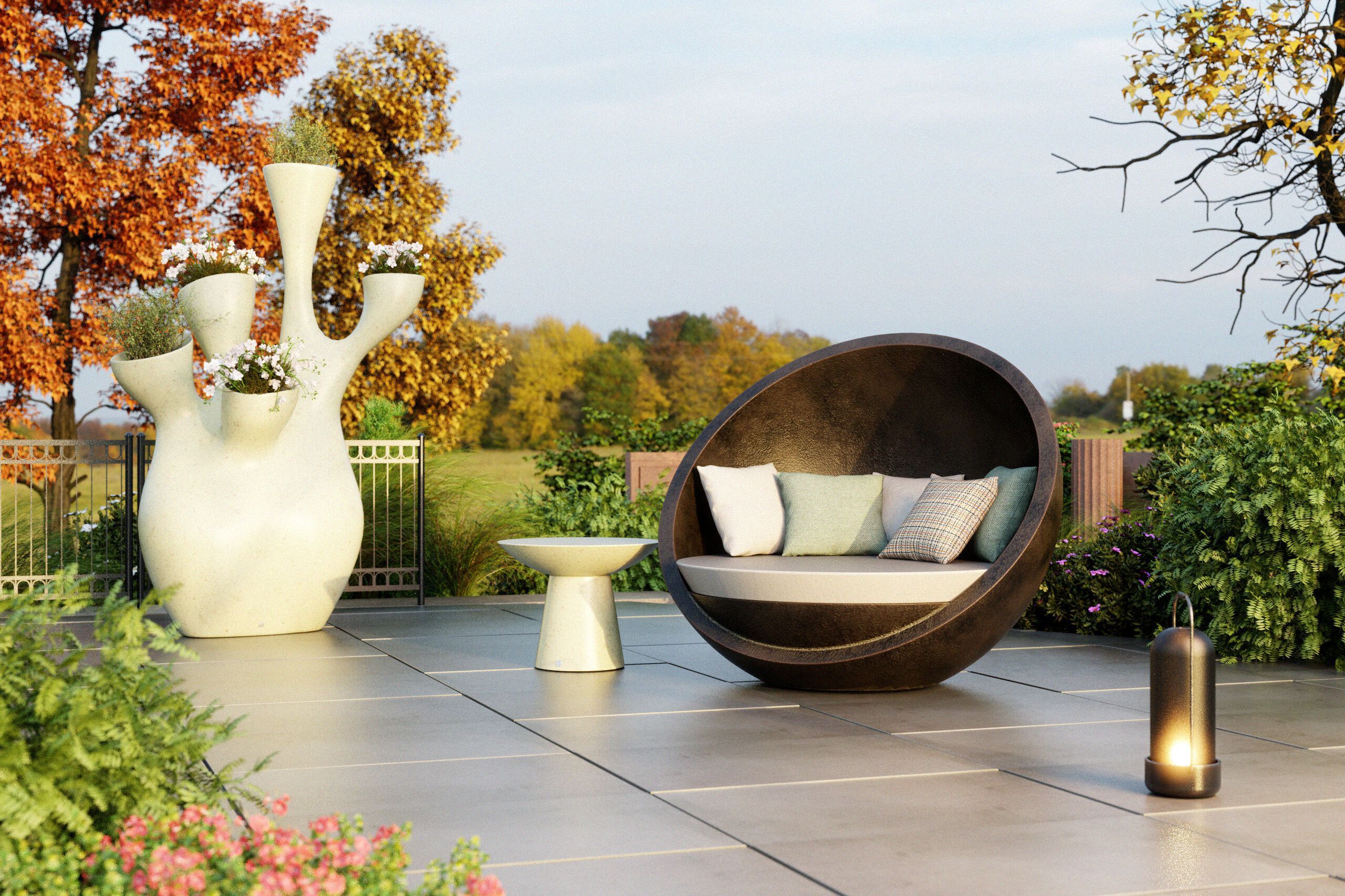 Круглая Садовая кровать из стекловолокна GANSK Бола ARCH-00000488 - Вид №6