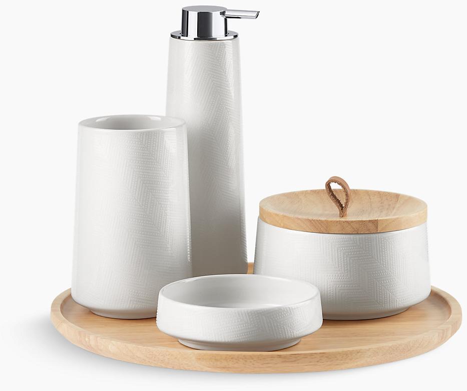 KOHLER Набор принадлежностей Bente  из пяти предметов, елочка K-29590-HD1-0  - Вид №1