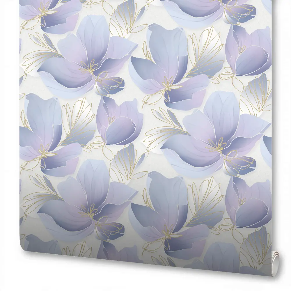 Флизелиновые обои WALLSECRET Lancome сиреневые с виниловым покрытием 86858300 STLM-0072079