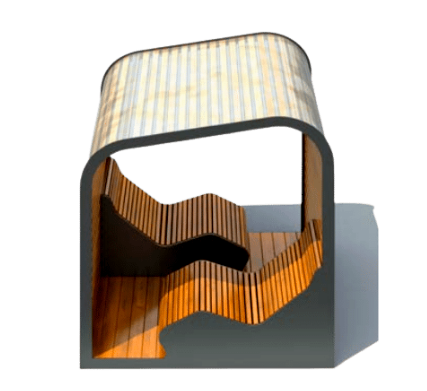 14428 ТЕРРА шезлонг 02, беседка парковая LAB.Space 