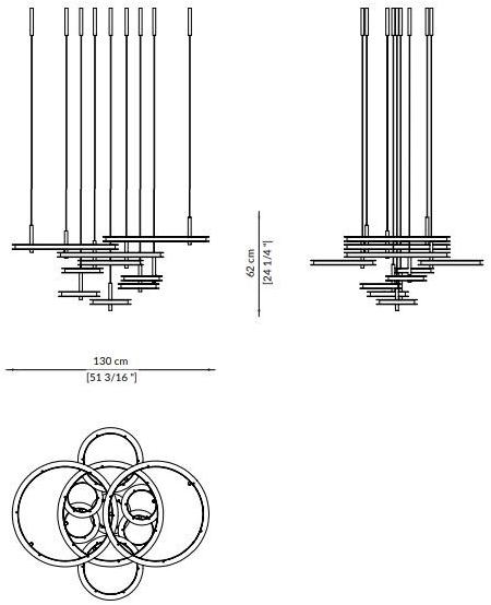 Paolo Castelli Металлический светодиодный подвесной светильник sun-id-1475482 - Вид №5