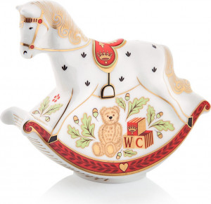 10581050 Royal Crown Derby Фигурка Royal Crown Derby "Лошадка-качалка" 10см (лим. вып. 750) Фарфор костяной