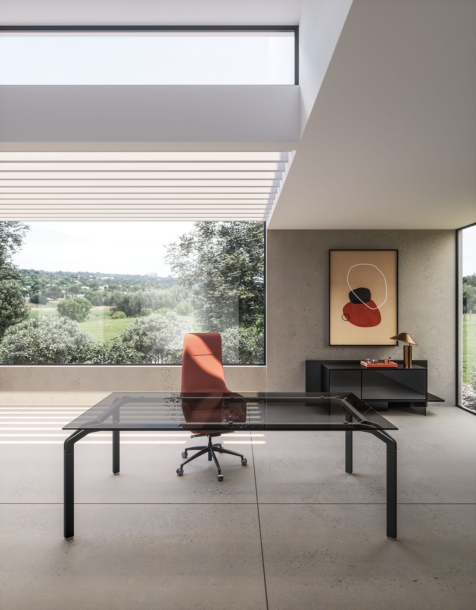 Стеклянный стол / Стол для совещаний About Office йога ARCH-00080884 - Вид №3