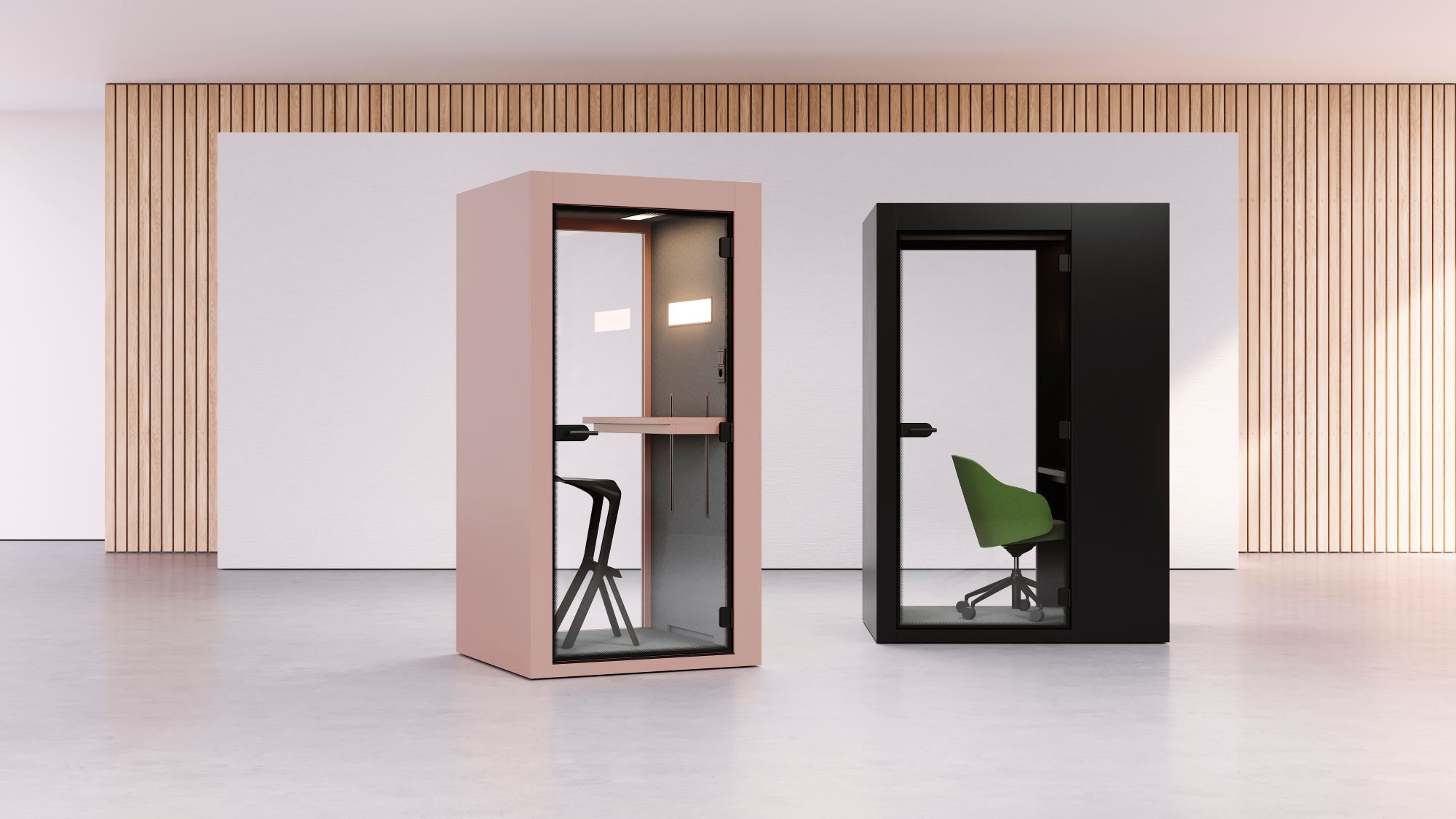 Одноместная акустическая офисная кабина со встроенным освещением Vetrospace ARCH-00090755 - Вид №6