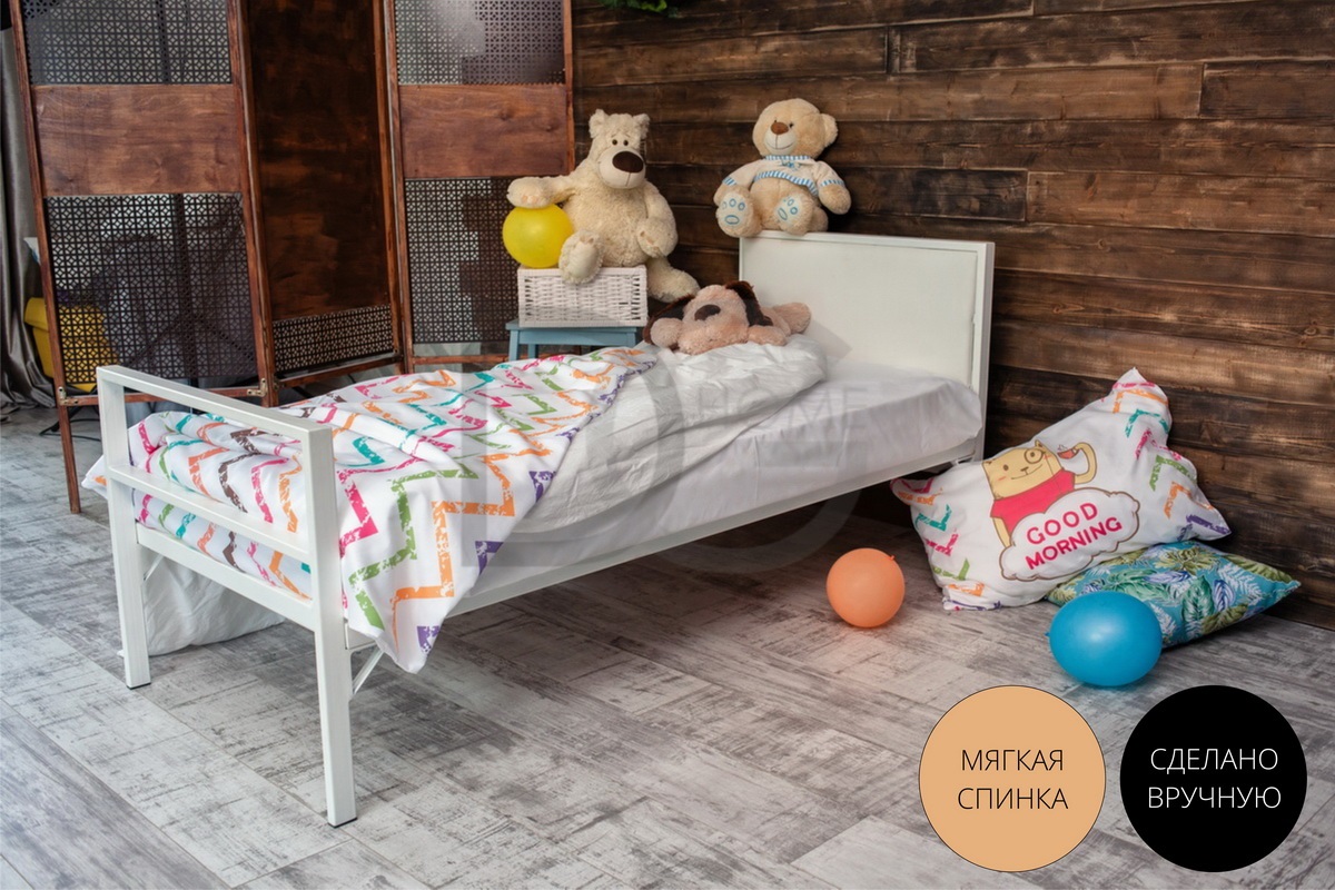 Кованая кровать детская 70х160 белая "Лоренцо kids" FRANCESCO ROSSI ЛОРЕНЦО 134703 Белый  - Вид №1