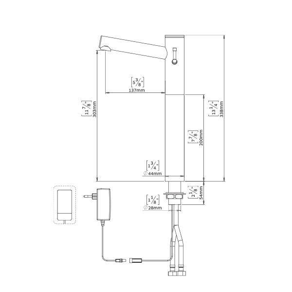 236760/860 Elite 1000 plus палубный бесконтактный смеситель stern  - Вид №1