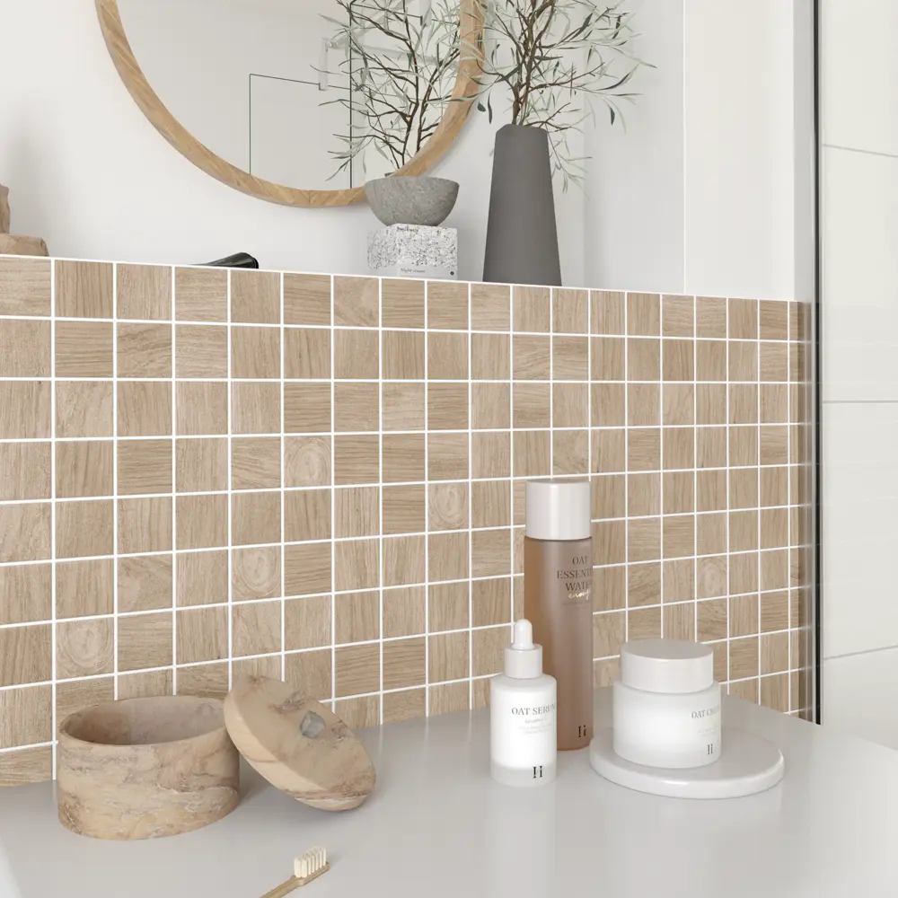 Мозаика Kreaforta с текстурой дерева 30×30 см для интерьера 89400880 STLM-1571511 - Вид №5