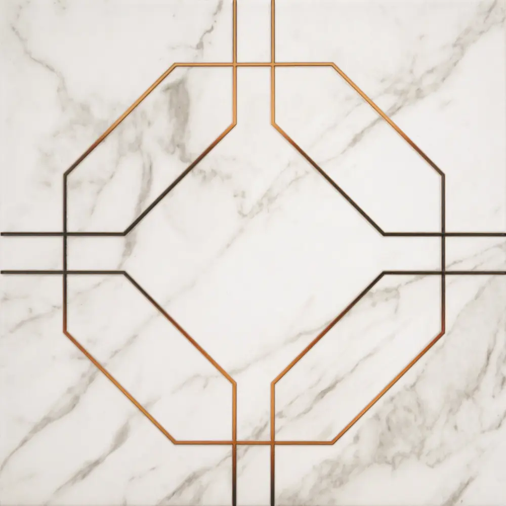 Вставка напольная Marble 42х42 см цвет белый 82109598 STLM-2036495 BELANI 