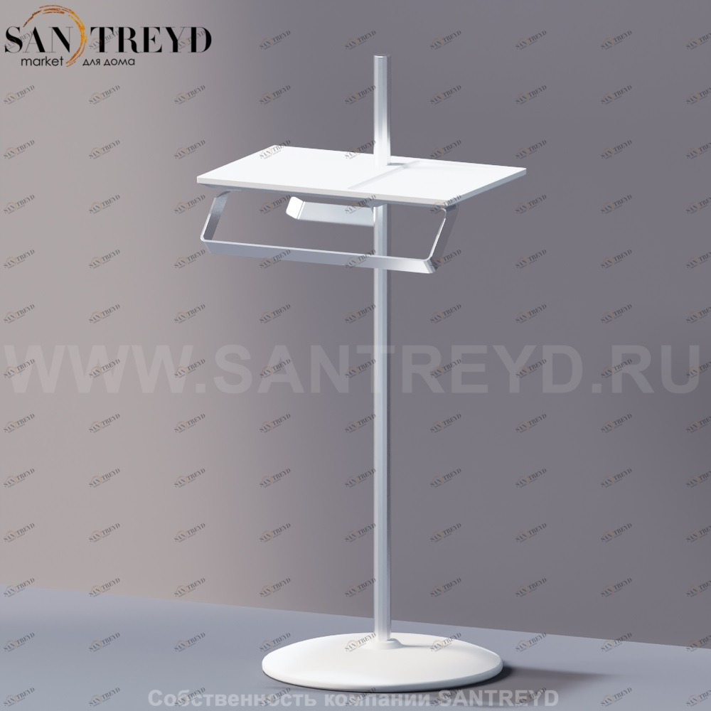 Agape TED Регулируемый по высоте напольный аксессуар с полотенцедержателем, держателем для туалетной бумаги и конструкцией для дополнения раковины, ванны или сантехники ACOM0514Z