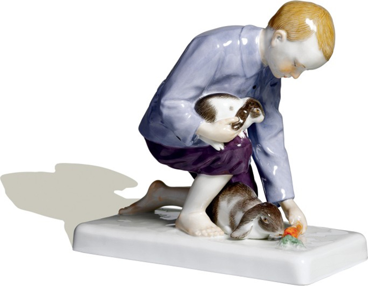 101422 Meissen Фигурка 12см "Мальчик с кроликами" Фарфор 