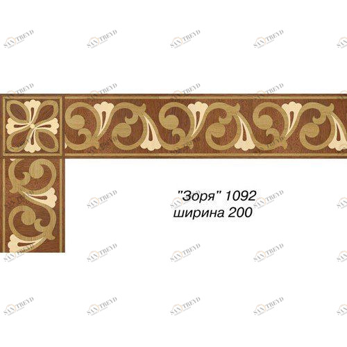 Художественный паркет Da Vinci Паркетный Бордюр 26-092 Орех Европейский (Грецкий) Селект (Гладкая) х мм 26011092