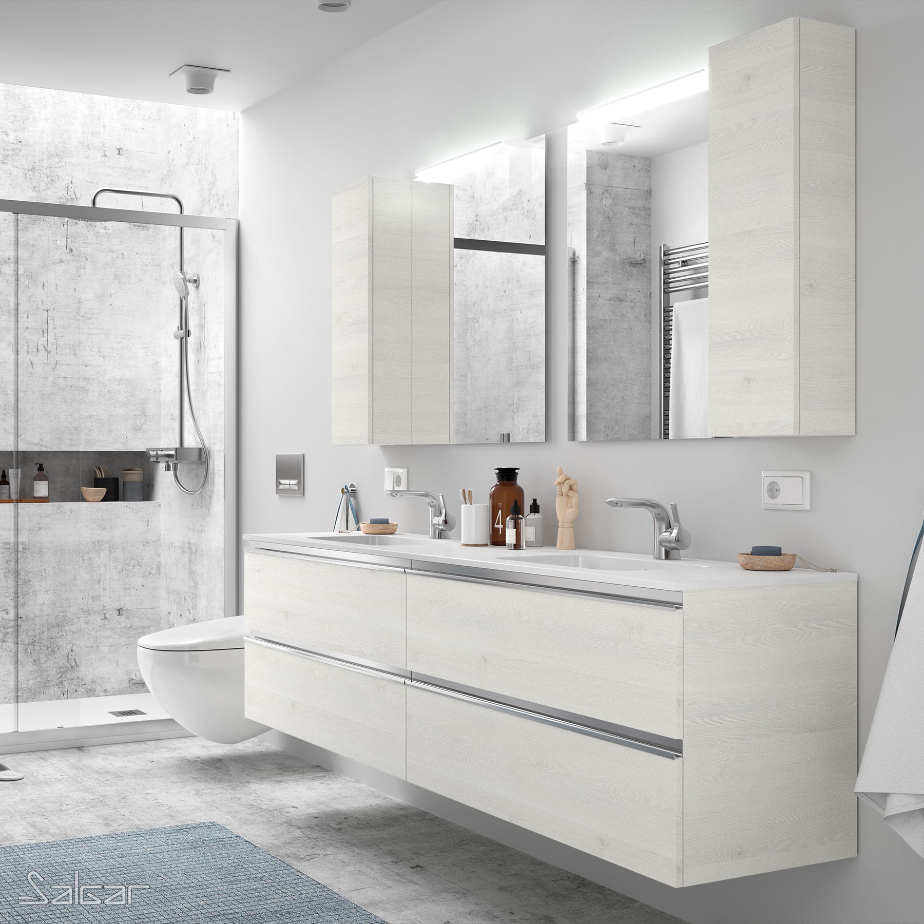 16909 SALGAR Зеркало SENA 700 700 x 800 мм - Вид №3