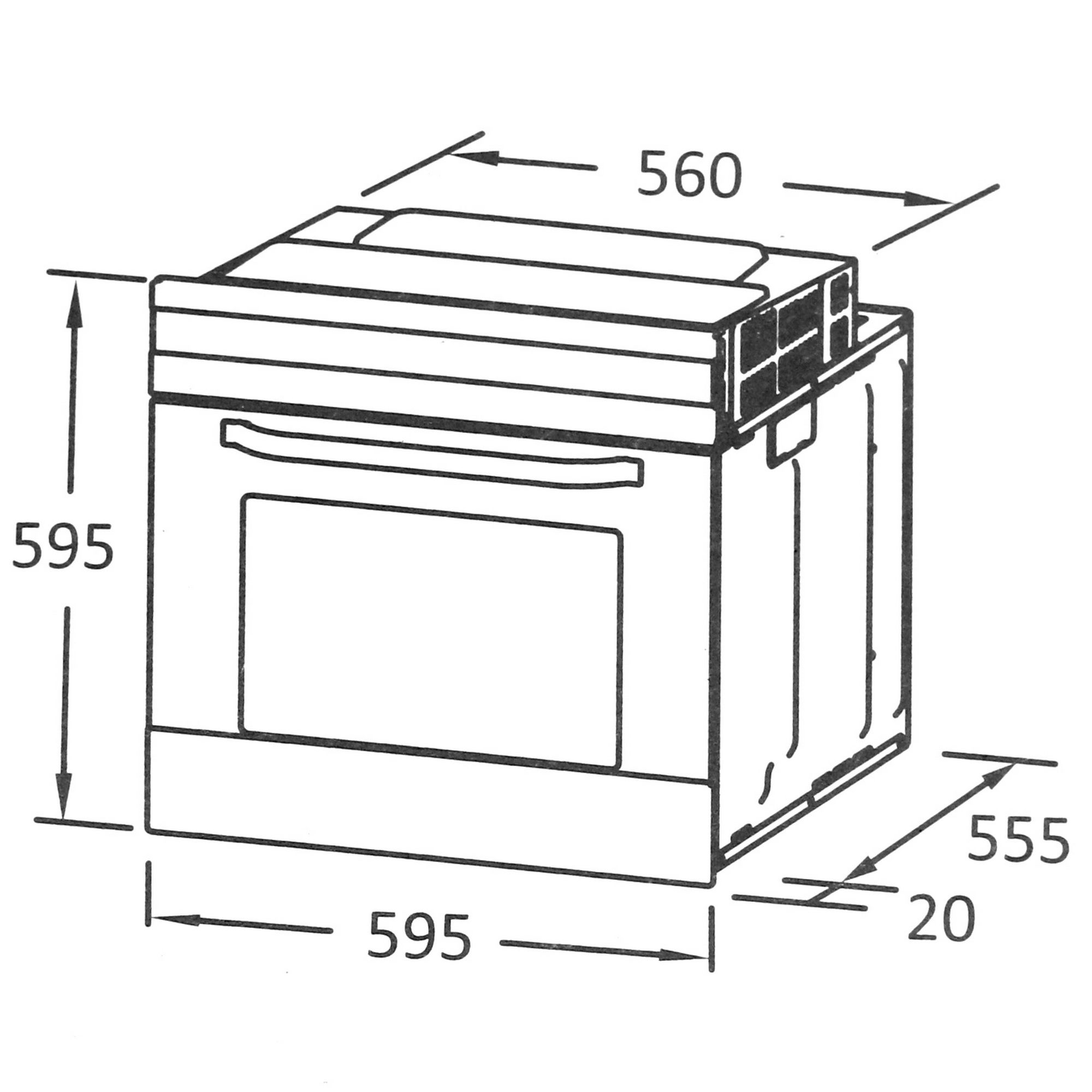 1659195 Электрический духовой шкаф DEXP 1M70GNB черный STDN-0066819 - Вид №9