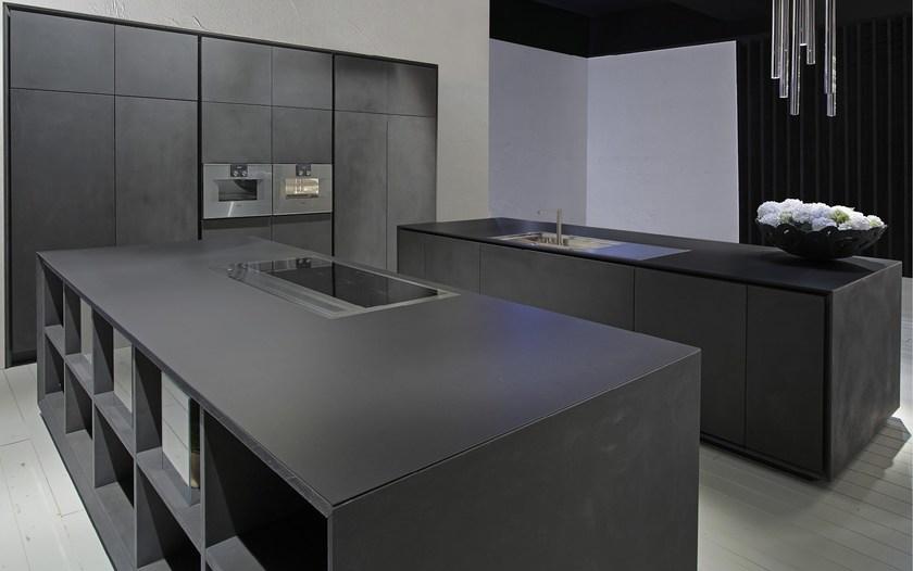 RIFRA Кухня с двойным островом из черного бетона One sun-id-1504045 - Вид №10