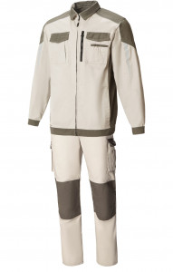 4956815 Костюм  NEW 2 серый песок с серым хаки STATUS  Летняя спецодежда  размер 52-54/182-188